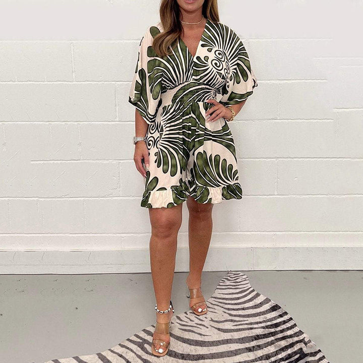 Flora™ – FLORAL DRESS CASUAL JUMPSUIT