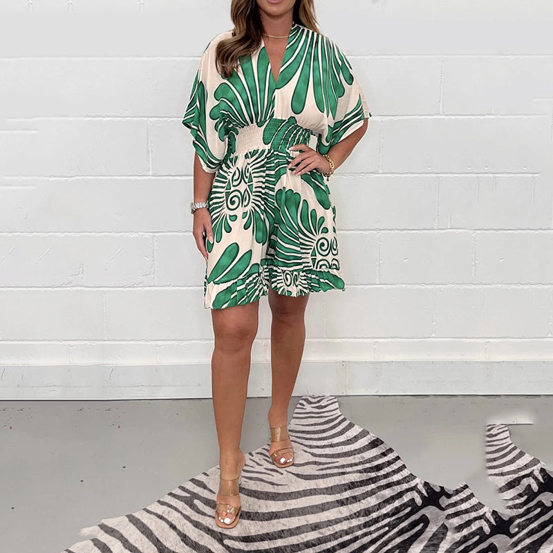 Flora™ – FLORAL DRESS CASUAL JUMPSUIT